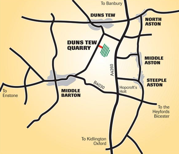 Duns Tew Quarry Map