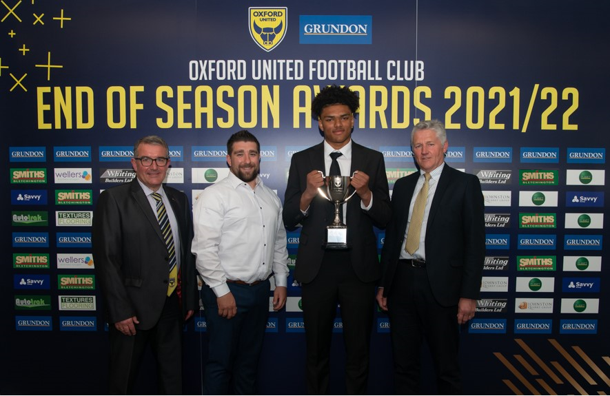 Oxford United - End of Season Awards 2021/2022 Group Photo James Golding, Andrew Smith, Smiths' team members